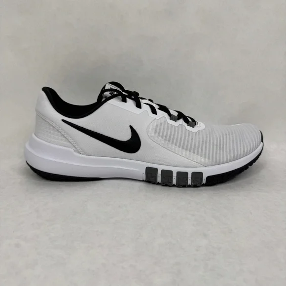 NIKE Men’s Flex Control 4 Workout Shoes - White/Grey/Black - CD0197-100 - Sz 9.5 - Picture 9 of 16
